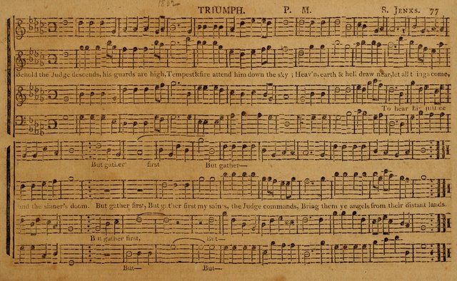 The Delights of Harmony; or, Norfolk Compiler: being a new collection of psalm tunes, hymns and anthems with a variety of set pieces, from the most approved American and European authors... page 77