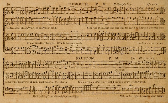 The Delights of Harmony; or, Norfolk Compiler: being a new collection of psalm tunes, hymns and anthems with a variety of set pieces, from the most approved American and European authors... page 80