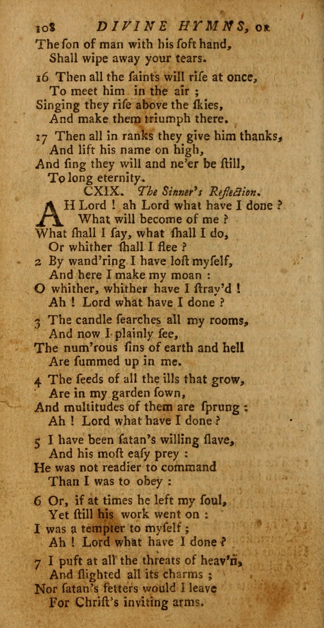 Divine Hymns, or Spiritual Songs: for the use of religious assemblies and private Christians (Latest and largest ed.) page 104