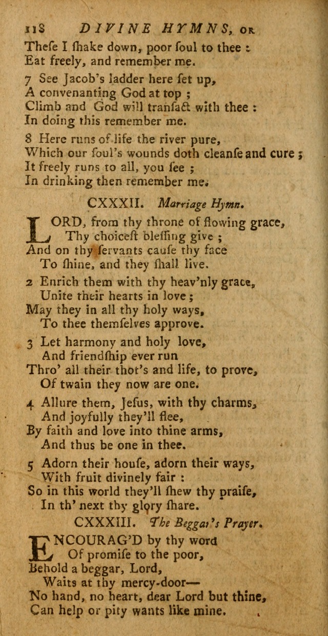 Divine Hymns, or Spiritual Songs: for the use of religious assemblies and private Christians (Latest and largest ed.) page 114
