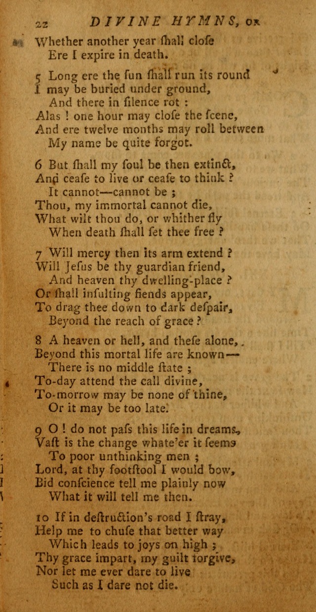 Divine Hymns, or Spiritual Songs: for the use of religious assemblies and private Christians (Latest and largest ed.) page 18
