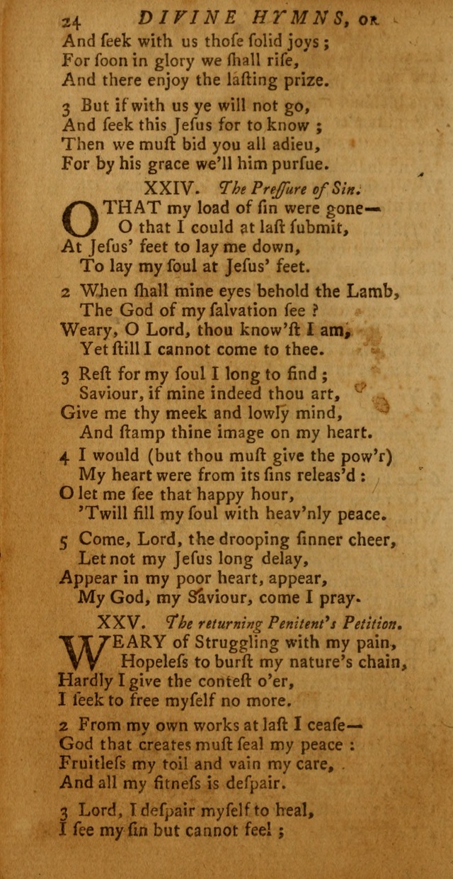 Divine Hymns, or Spiritual Songs: for the use of religious assemblies and private Christians (Latest and largest ed.) page 20