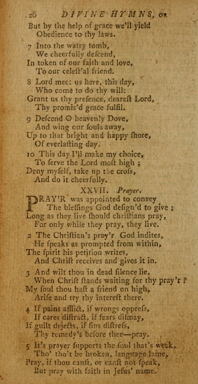 Divine Hymns, or Spiritual Songs: for the use of religious assemblies and private Christians (Latest and largest ed.) page 22