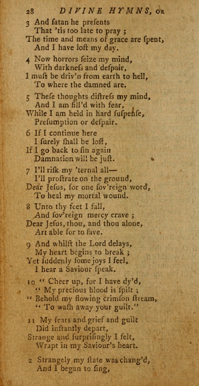 Divine Hymns, or Spiritual Songs: for the use of religious assemblies and private Christians (Latest and largest ed.) page 24