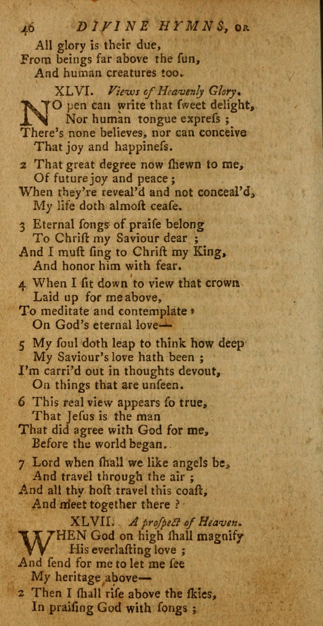 Divine Hymns, or Spiritual Songs: for the use of religious assemblies and private Christians (Latest and largest ed.) page 42