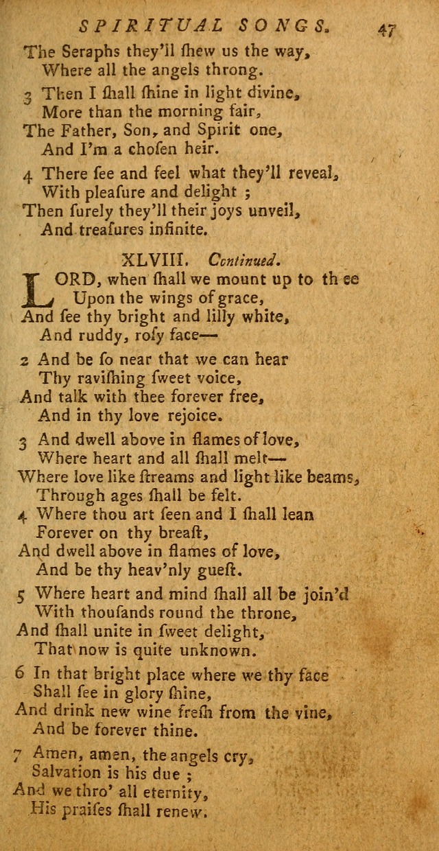 Divine Hymns, or Spiritual Songs: for the use of religious assemblies and private Christians (Latest and largest ed.) page 43