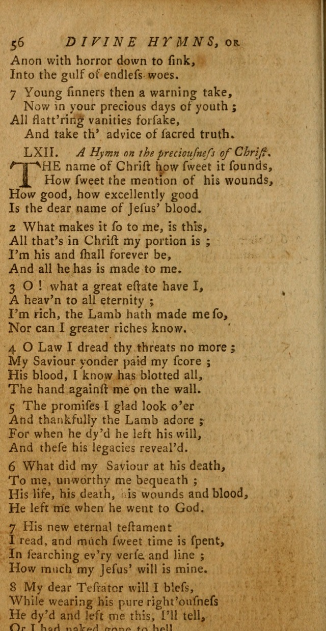 Divine Hymns, or Spiritual Songs: for the use of religious assemblies and private Christians (Latest and largest ed.) page 52