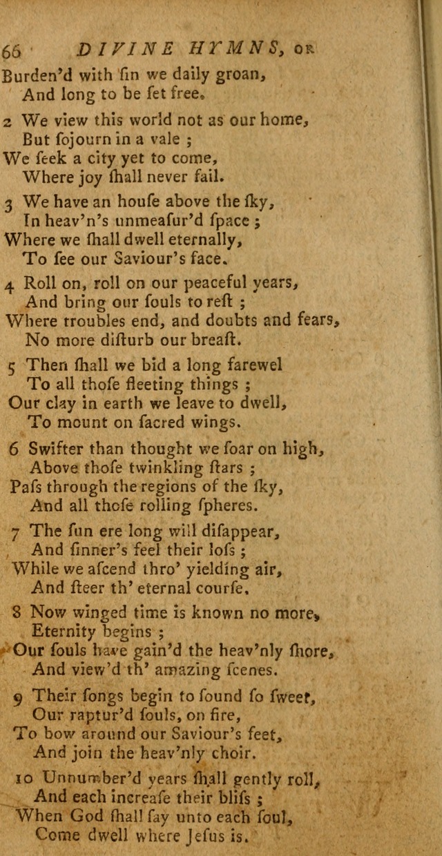Divine Hymns, or Spiritual Songs: for the use of religious assemblies and private Christians (Latest and largest ed.) page 62