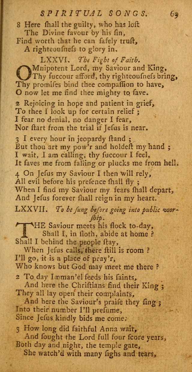 Divine Hymns, or Spiritual Songs: for the use of religious assemblies and private Christians (Latest and largest ed.) page 65
