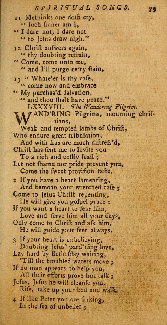 Divine Hymns, or Spiritual Songs: for the use of religious assemblies and private Christians (Latest and largest ed.) page 75