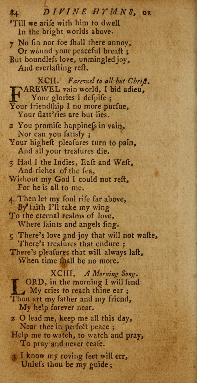 Divine Hymns, or Spiritual Songs: for the use of religious assemblies and private Christians (Latest and largest ed.) page 80