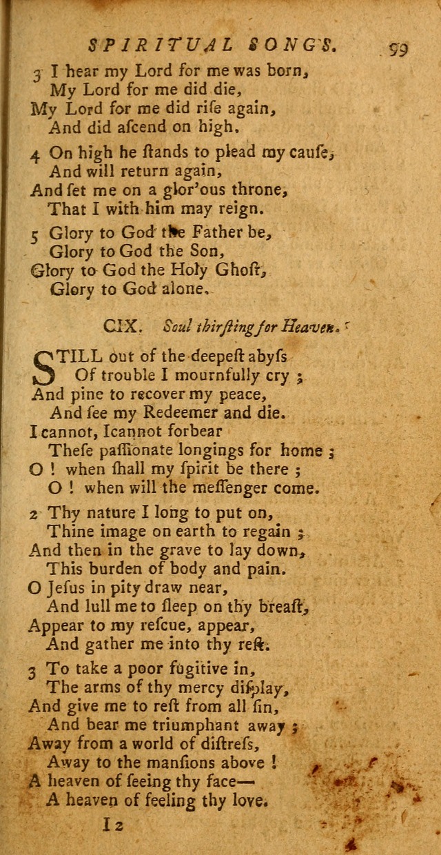 Divine Hymns, or Spiritual Songs: for the use of religious assemblies and private Christians (Latest and largest ed.) page 95