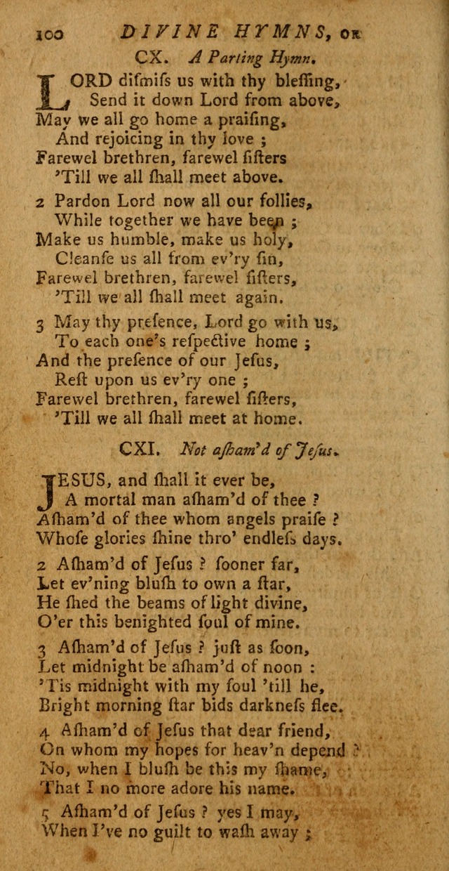 Divine Hymns, or Spiritual Songs: for the use of religious assemblies and private Christians (Latest and largest ed.) page 96