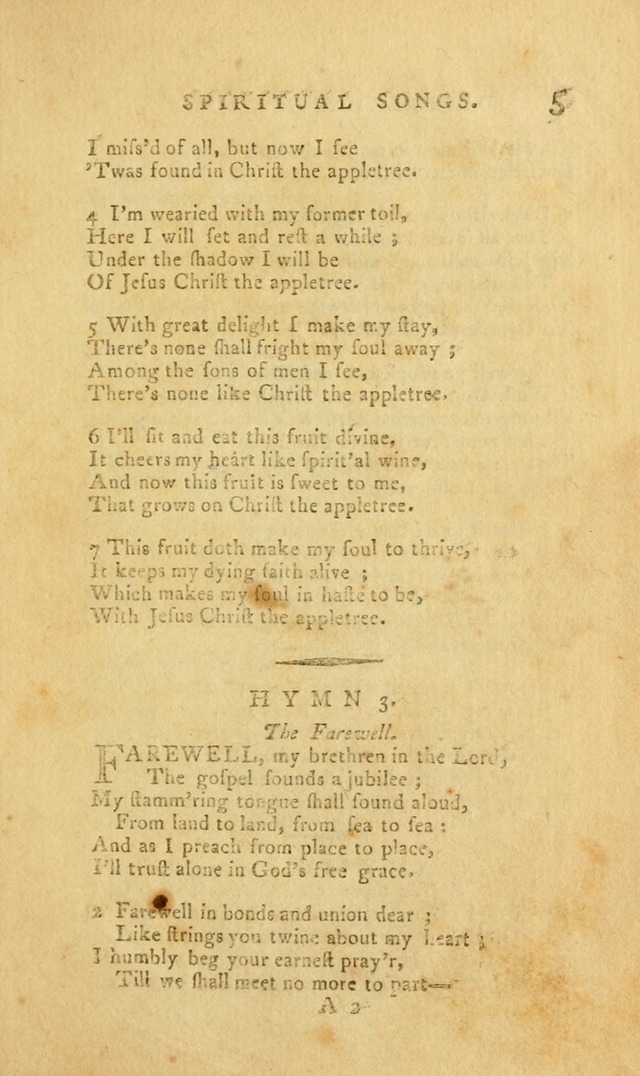 Divine Hymns, or Spiritual Songs: for the Use of Religious Assemblies and Private Christians (7th Ed. Rev.) page 10