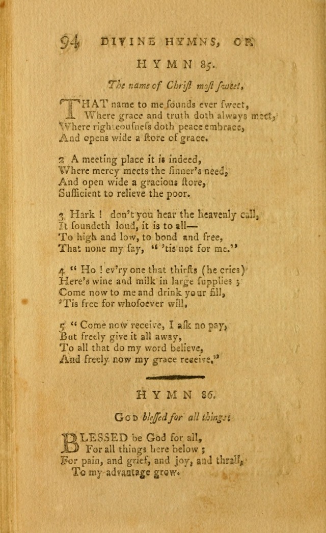 Divine Hymns, or Spiritual Songs: for the Use of Religious Assemblies and Private Christians (7th Ed. Rev.) page 101