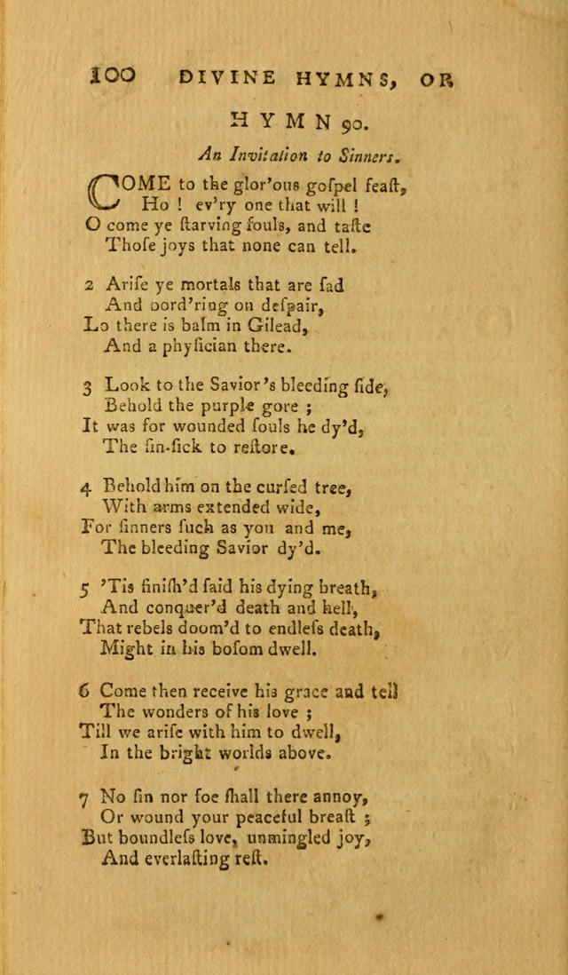 Divine Hymns, or Spiritual Songs: for the Use of Religious Assemblies and Private Christians (7th Ed. Rev.) page 107