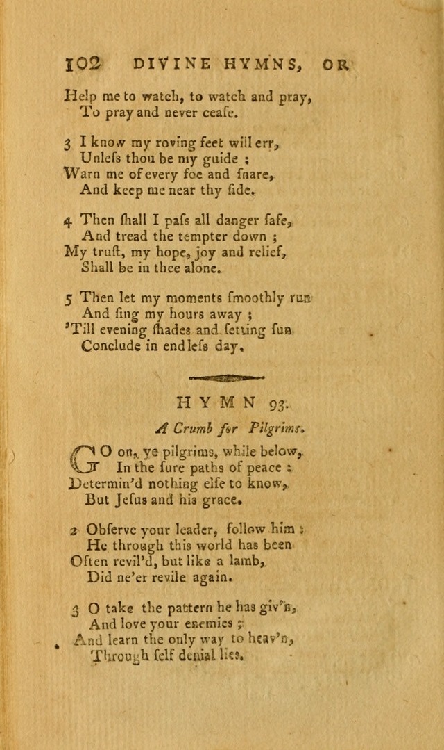 Divine Hymns, or Spiritual Songs: for the Use of Religious Assemblies and Private Christians (7th Ed. Rev.) page 109