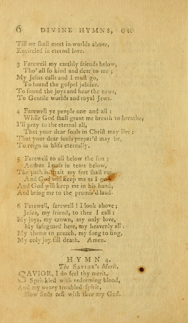 Divine Hymns, or Spiritual Songs: for the Use of Religious Assemblies and Private Christians (7th Ed. Rev.) page 11