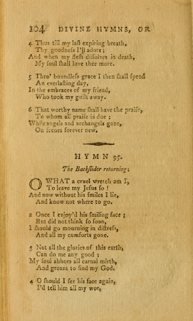 Divine Hymns, or Spiritual Songs: for the Use of Religious Assemblies and Private Christians (7th Ed. Rev.) page 111