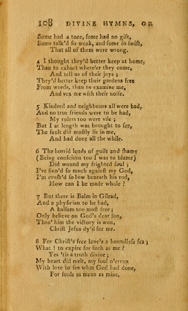 Divine Hymns, or Spiritual Songs: for the Use of Religious Assemblies and Private Christians (7th Ed. Rev.) page 115