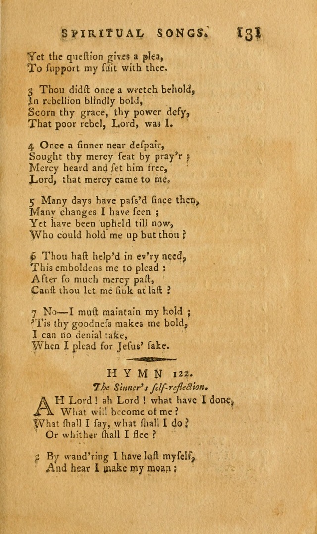 Divine Hymns, or Spiritual Songs: for the Use of Religious Assemblies and Private Christians (7th Ed. Rev.) page 138