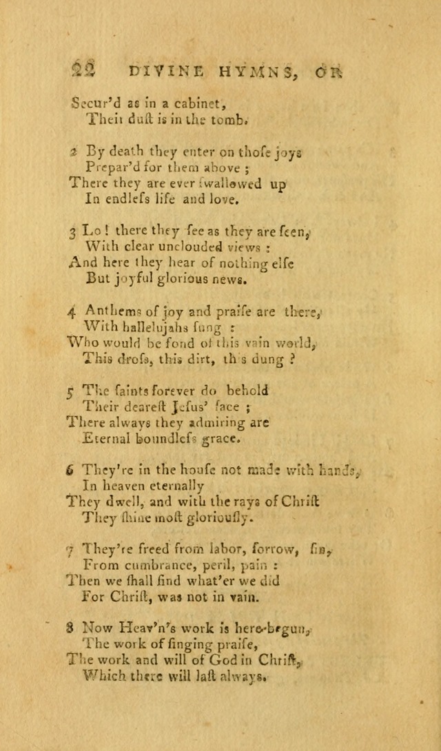 Divine Hymns, or Spiritual Songs: for the Use of Religious Assemblies and Private Christians (7th Ed. Rev.) page 29