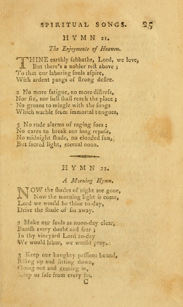 Divine Hymns, or Spiritual Songs: for the Use of Religious Assemblies and Private Christians (7th Ed. Rev.) page 32