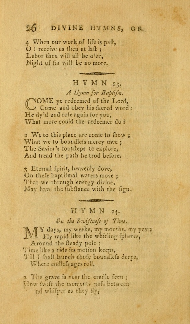 Divine Hymns, or Spiritual Songs: for the Use of Religious Assemblies and Private Christians (7th Ed. Rev.) page 33