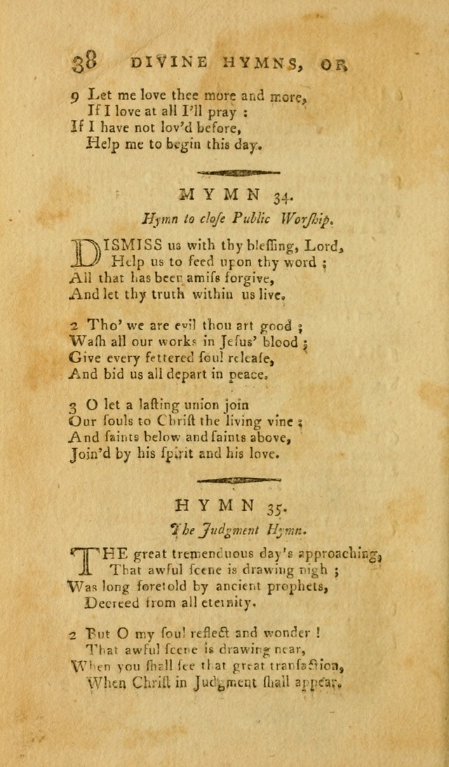 Divine Hymns, or Spiritual Songs: for the Use of Religious Assemblies and Private Christians (7th Ed. Rev.) page 45