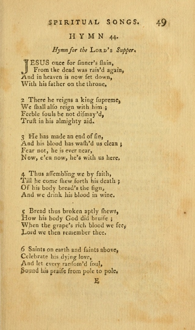 Divine Hymns, or Spiritual Songs: for the Use of Religious Assemblies and Private Christians (7th Ed. Rev.) page 56