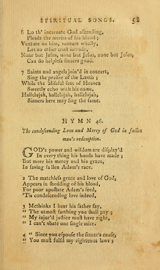 Divine Hymns, or Spiritual Songs: for the Use of Religious Assemblies and Private Christians (7th Ed. Rev.) page 58