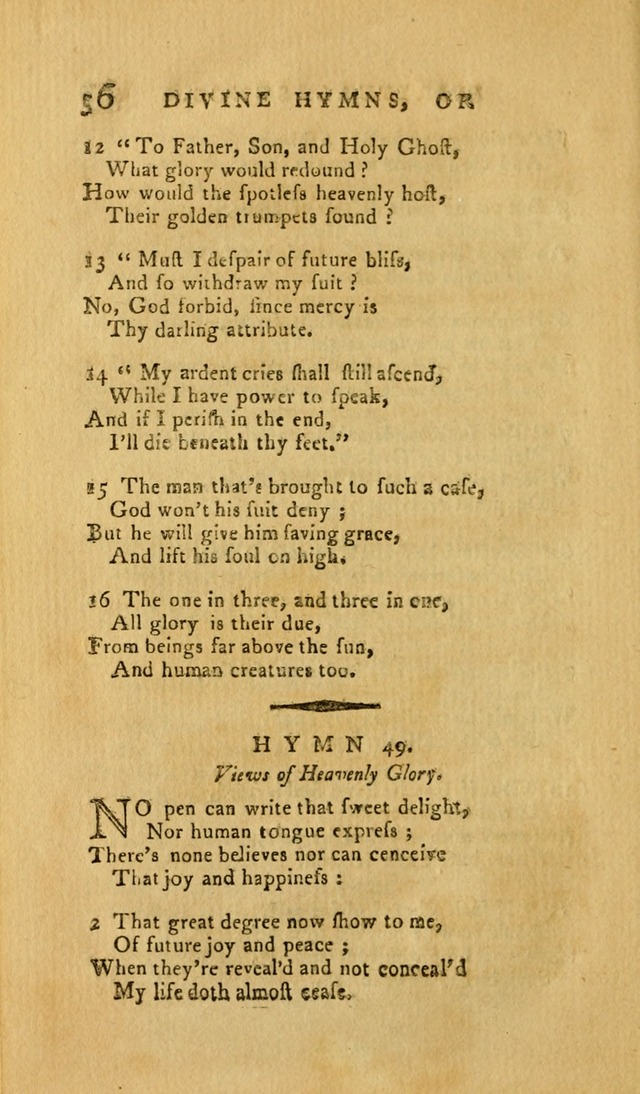 Divine Hymns, or Spiritual Songs: for the Use of Religious Assemblies and Private Christians (7th Ed. Rev.) page 63