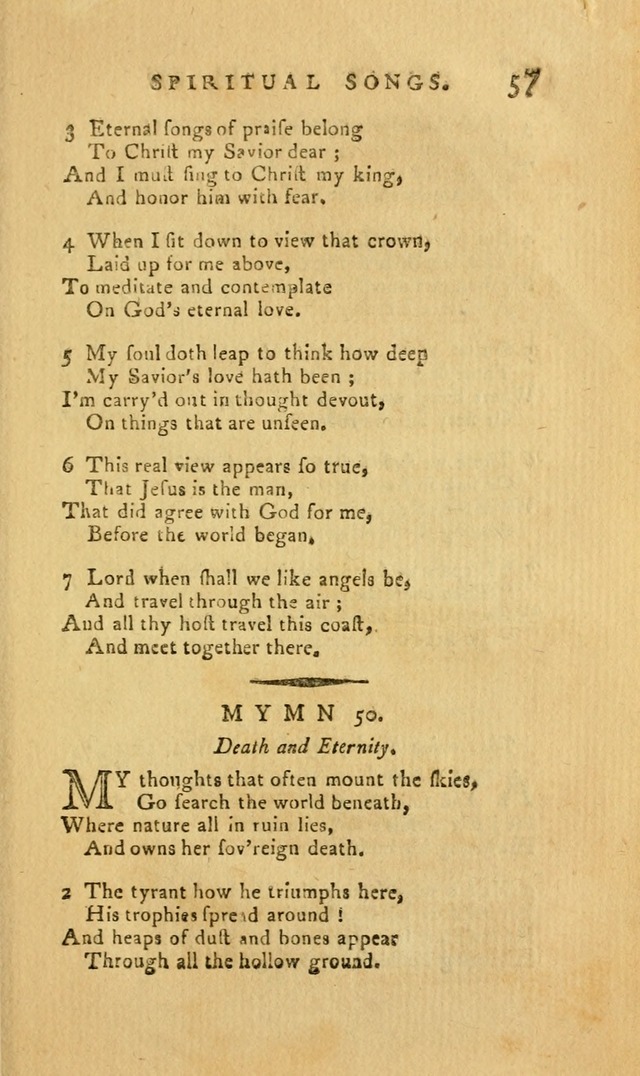 Divine Hymns, or Spiritual Songs: for the Use of Religious Assemblies and Private Christians (7th Ed. Rev.) page 64