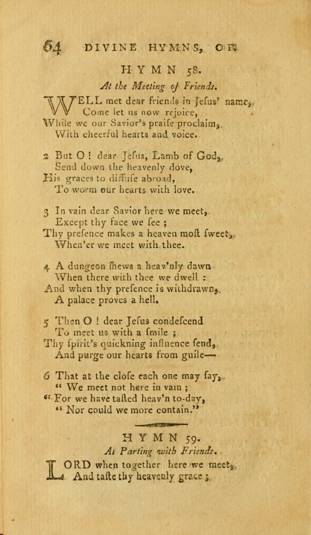 Divine Hymns, or Spiritual Songs: for the Use of Religious Assemblies and Private Christians (7th Ed. Rev.) page 71