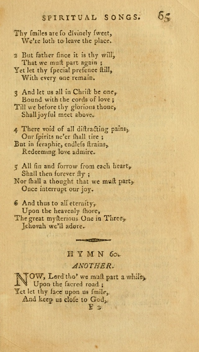 Divine Hymns, or Spiritual Songs: for the Use of Religious Assemblies and Private Christians (7th Ed. Rev.) page 72