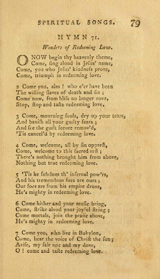 Divine Hymns, or Spiritual Songs: for the Use of Religious Assemblies and Private Christians (7th Ed. Rev.) page 86