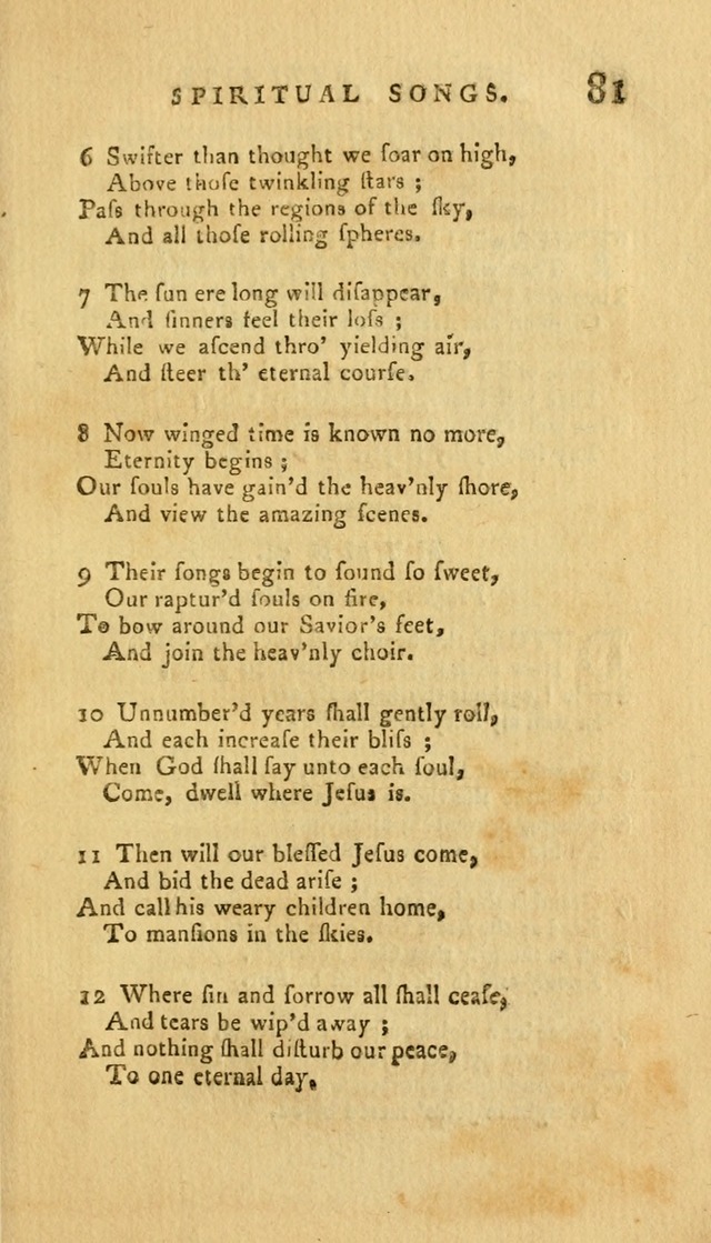 Divine Hymns, or Spiritual Songs: for the Use of Religious Assemblies and Private Christians (7th Ed. Rev.) page 88