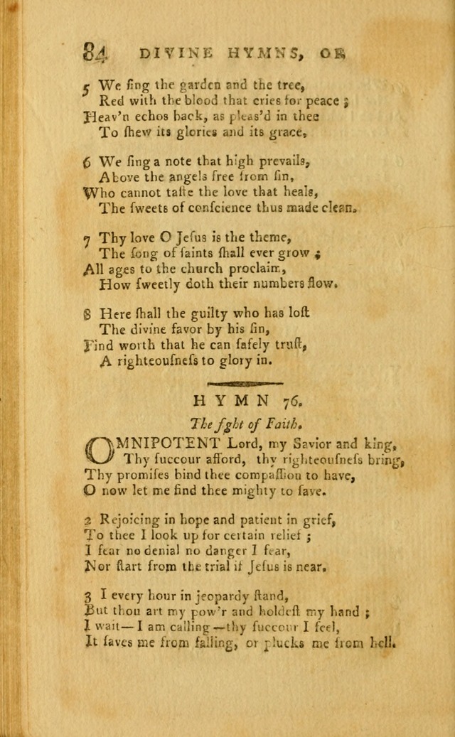 Divine Hymns, or Spiritual Songs: for the Use of Religious Assemblies and Private Christians (7th Ed. Rev.) page 91