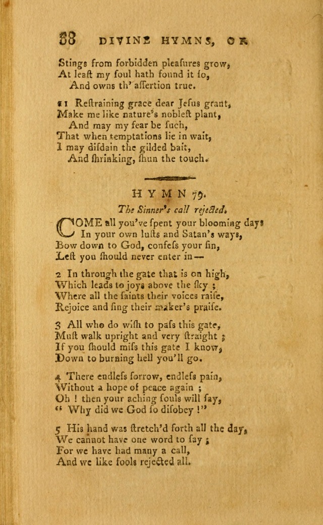 Divine Hymns, or Spiritual Songs: for the Use of Religious Assemblies and Private Christians (7th Ed. Rev.) page 95