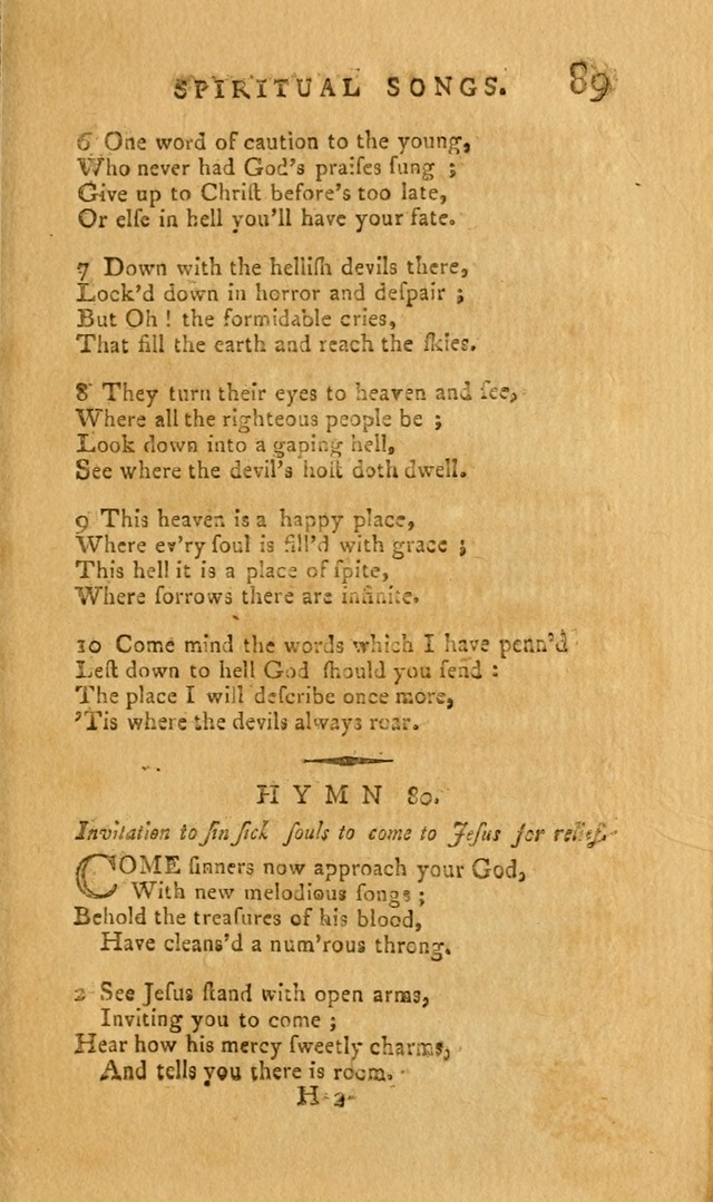 Divine Hymns, or Spiritual Songs: for the Use of Religious Assemblies and Private Christians (7th Ed. Rev.) page 96