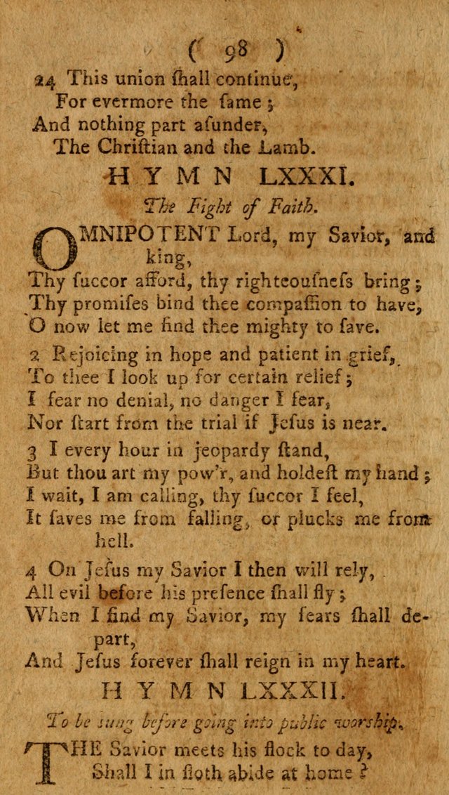 Divine Hymns or Spiritual Songs, for the use of religious assemblies and private Christians: being a collection page 103