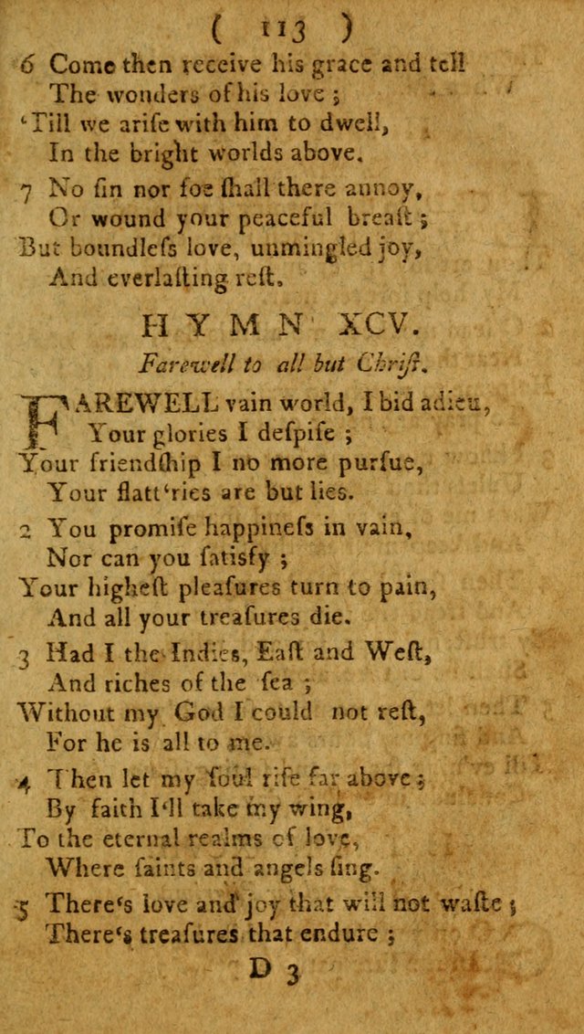 Divine Hymns or Spiritual Songs, for the use of religious assemblies and private Christians: being a collection page 118