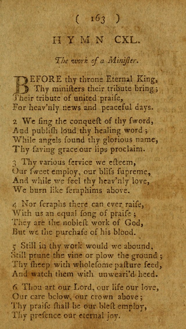 Divine Hymns or Spiritual Songs, for the use of religious assemblies and private Christians: being a collection page 168