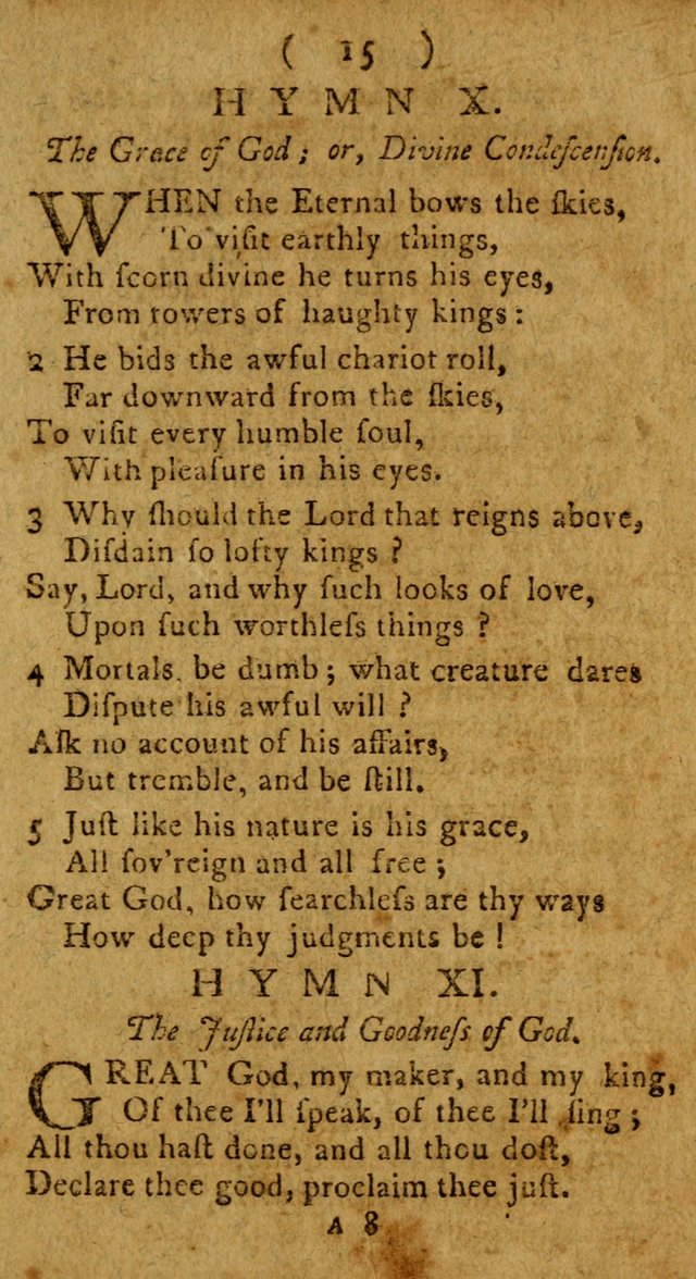 Divine Hymns or Spiritual Songs, for the use of religious assemblies and private Christians: being a collection page 20