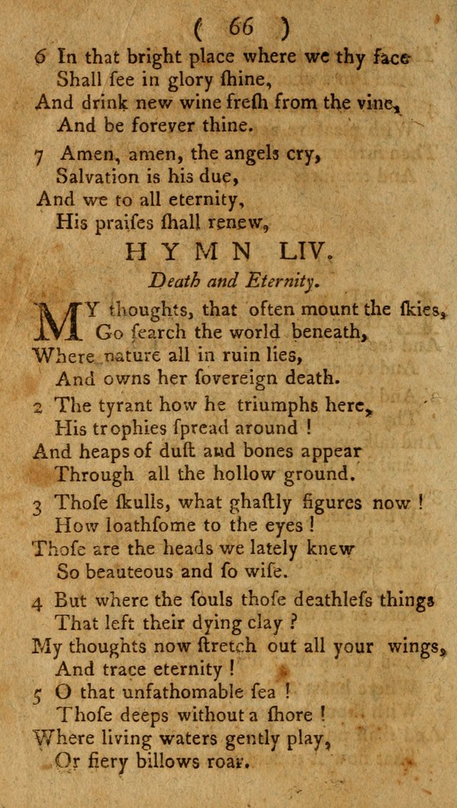 Divine Hymns or Spiritual Songs, for the use of religious assemblies and private Christians: being a collection page 297