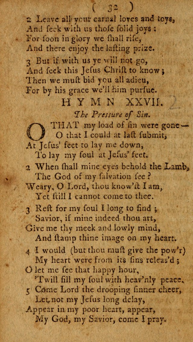 Divine Hymns or Spiritual Songs, for the use of religious assemblies and private Christians: being a collection page 37