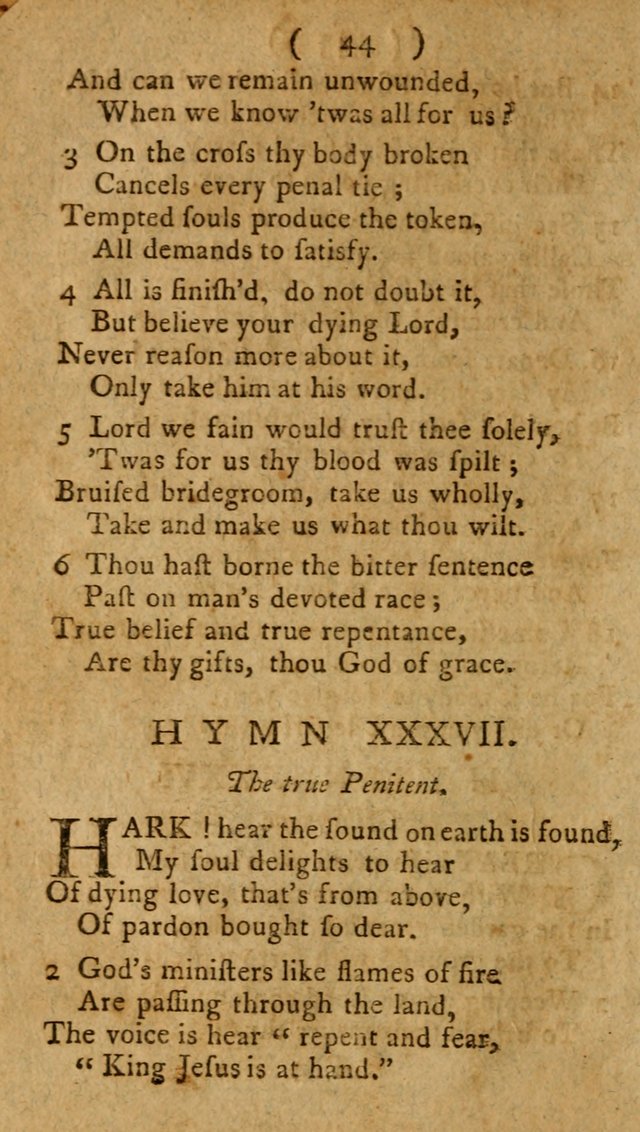 Divine Hymns or Spiritual Songs, for the use of religious assemblies and private Christians: being a collection page 49