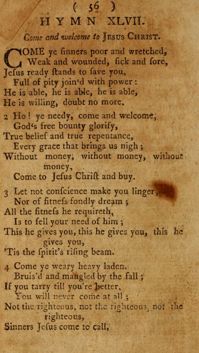 Divine Hymns or Spiritual Songs, for the use of religious assemblies and private Christians: being a collection page 61