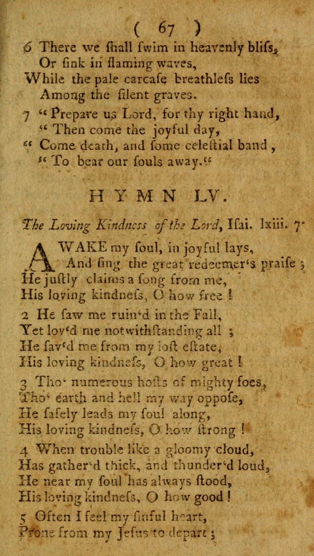 Divine Hymns or Spiritual Songs, for the use of religious assemblies and private Christians: being a collection page 72