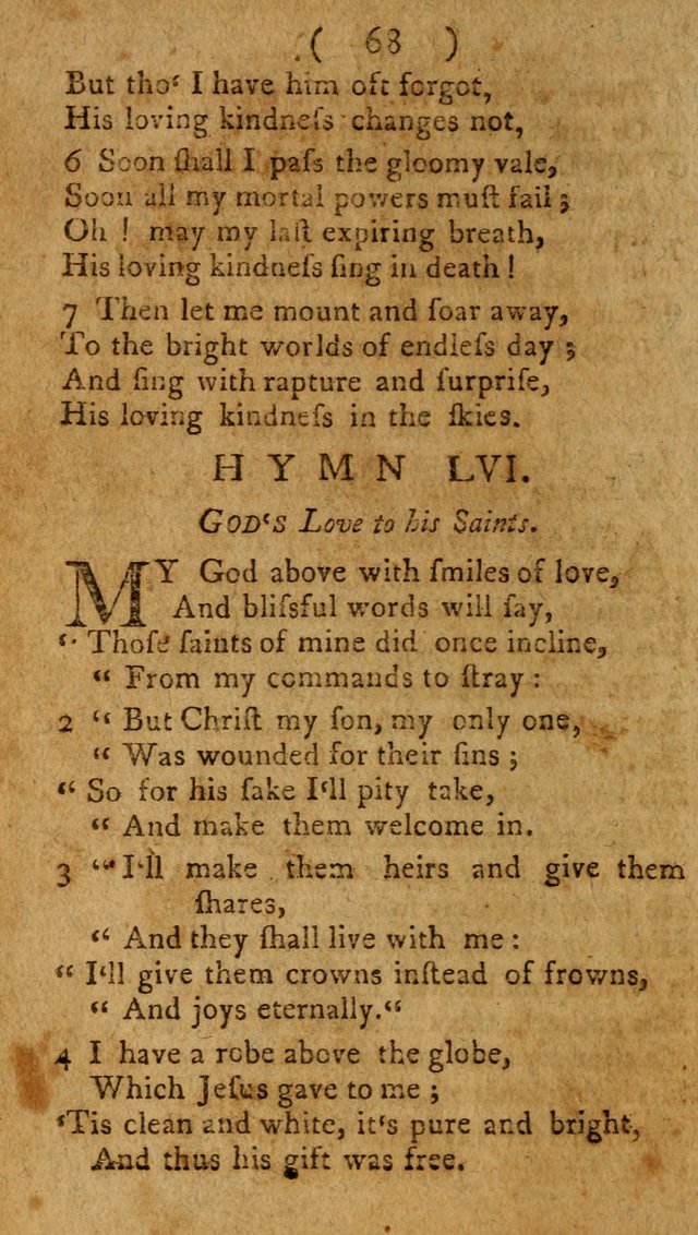 Divine Hymns or Spiritual Songs, for the use of religious assemblies and private Christians: being a collection page 73